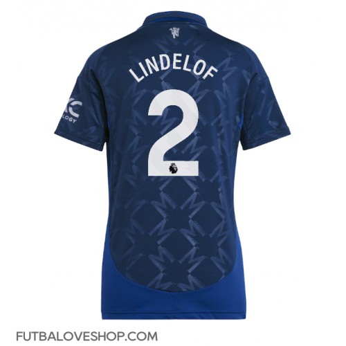 Dres Manchester United Victor Lindelof #2 Preč pre Ženy 2024-25 Krátky Rukáv